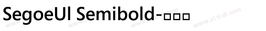 SegoeUl Semibold字体转换
